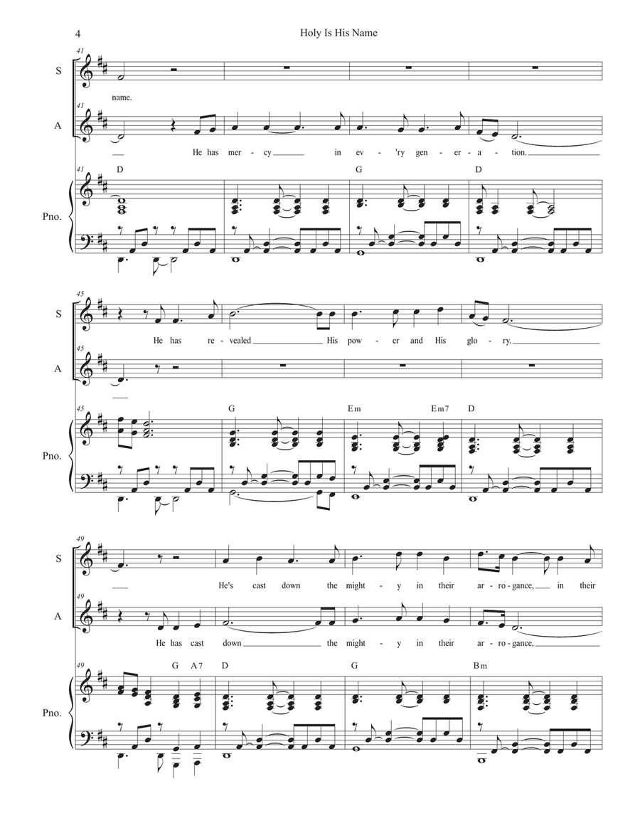 Holy Is His Name SA scores gallery preview page 4