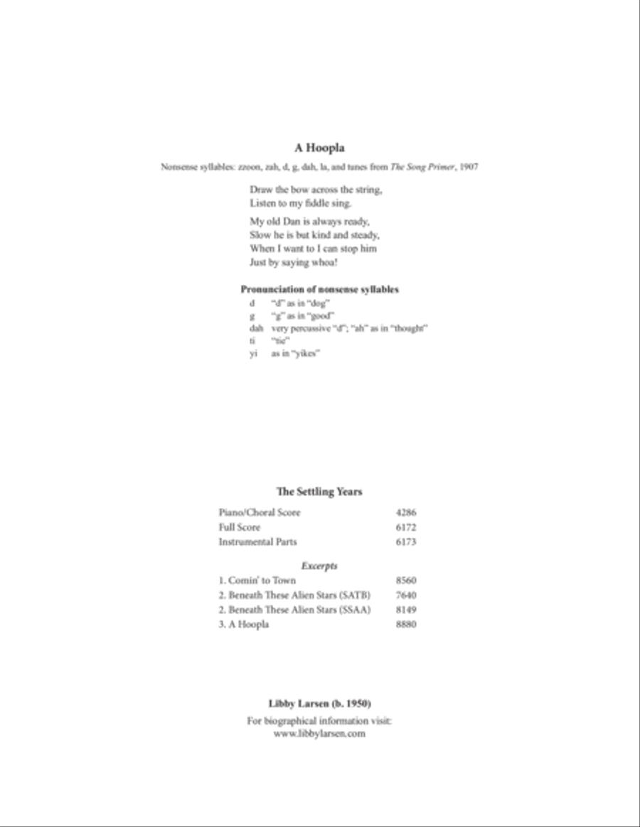 A Hoopla Choir scores gallery preview page 1