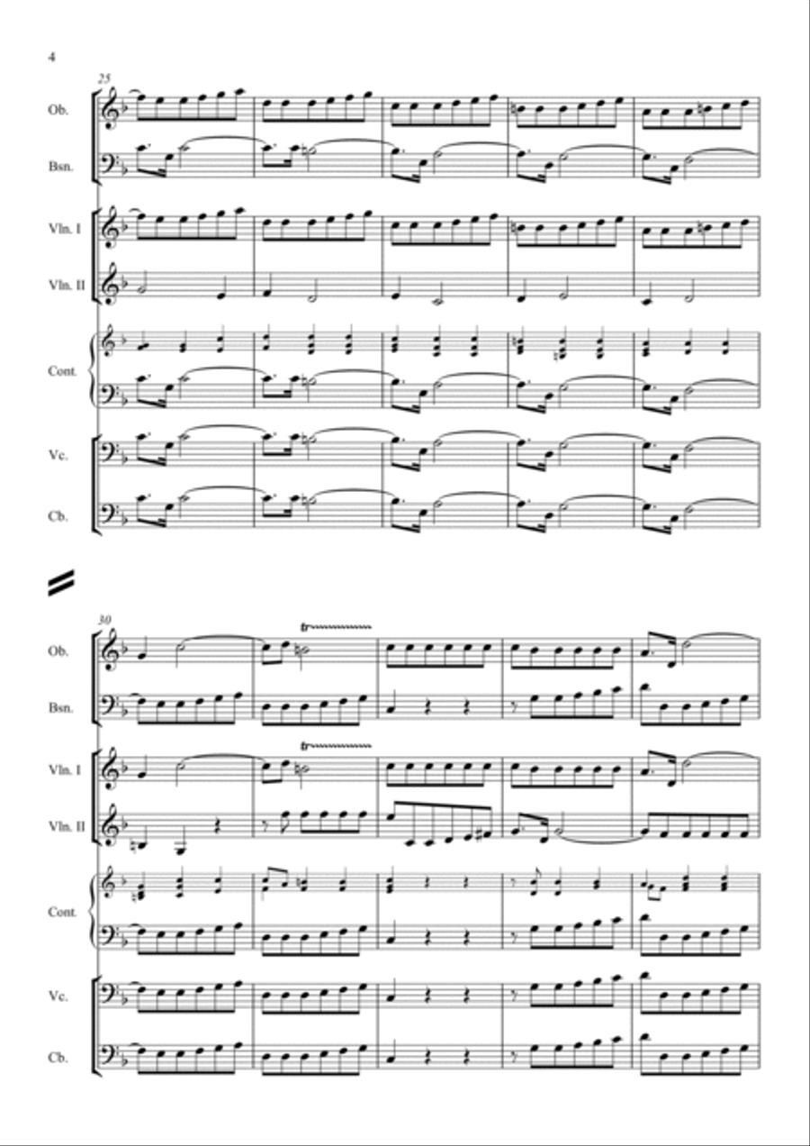 O Sing Unto The Lord, Anthem IV, full score Chamber Orchestra scores gallery preview page 4