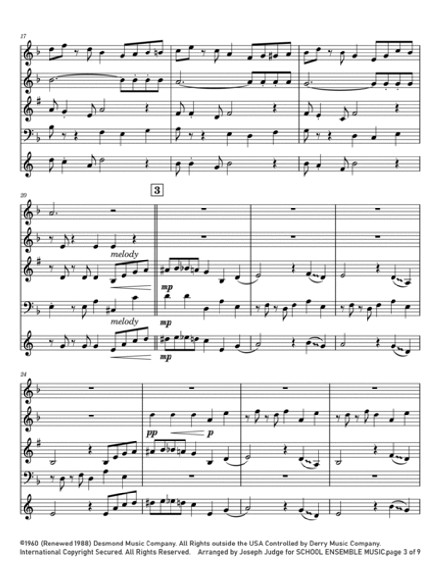 Take Five Woodwind Quartet scores gallery preview page 3