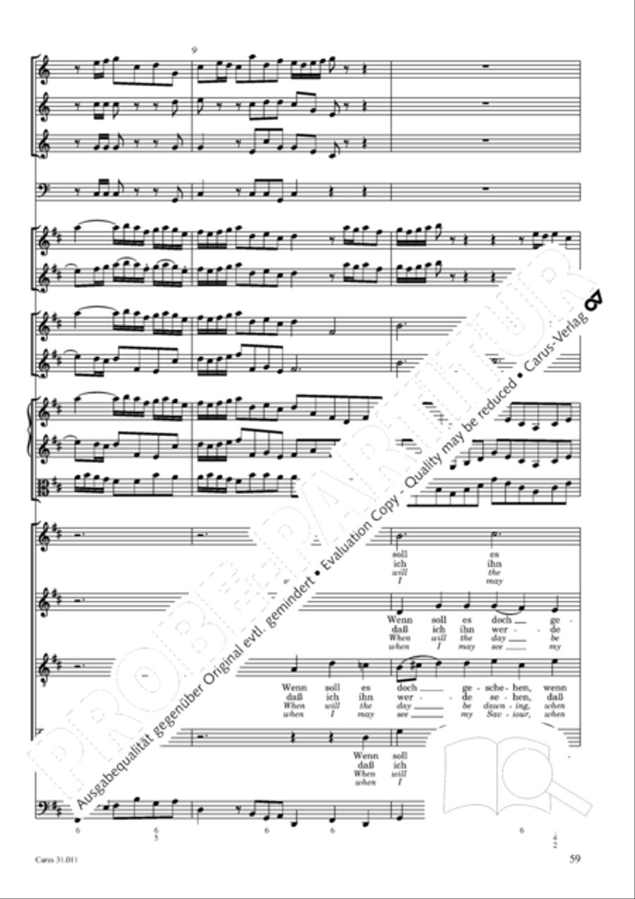 Lobet Gott in seinen Reichen (Himmelfahrtsoratorium) 4-Part scores gallery preview page 60