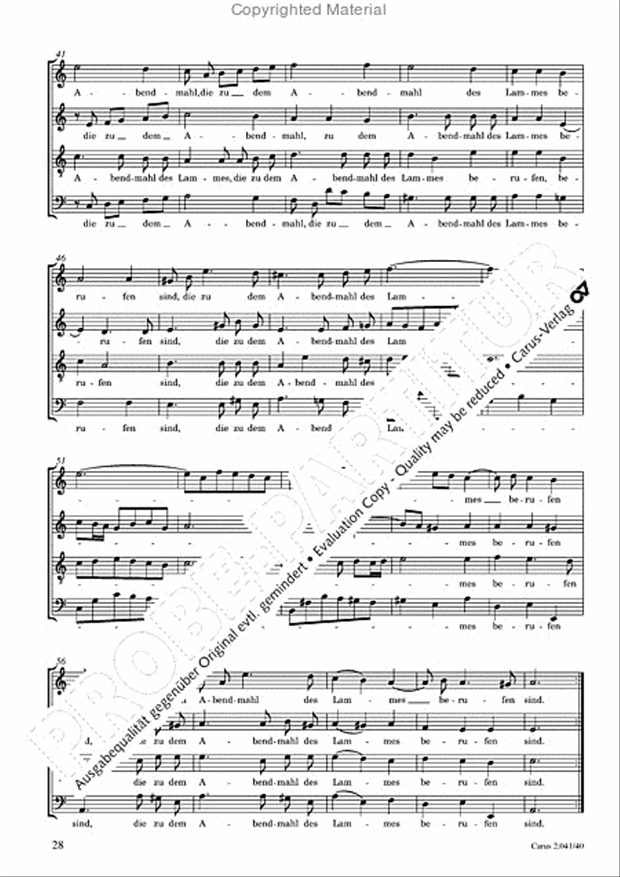 Motets and arias for choirs collected and edited by Johann Adam Hiller, vol. 4 Voice Solo scores gallery preview page 29
