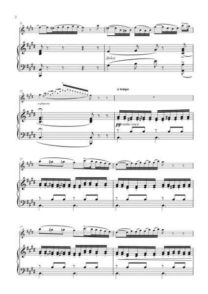 Variations on "Non piu mesta" for Flute and Piano