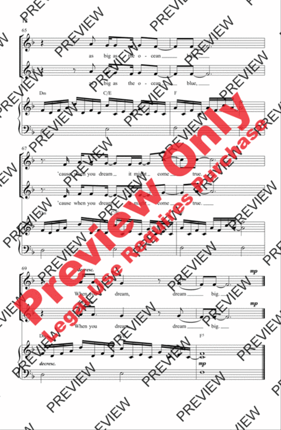Dream Big 2-Part scores gallery preview page 12