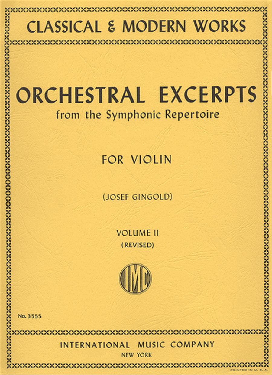Orchestral Excerpts from the Symphonic Repertoire - Volume 2 (revised) Violin scores gallery preview page 1