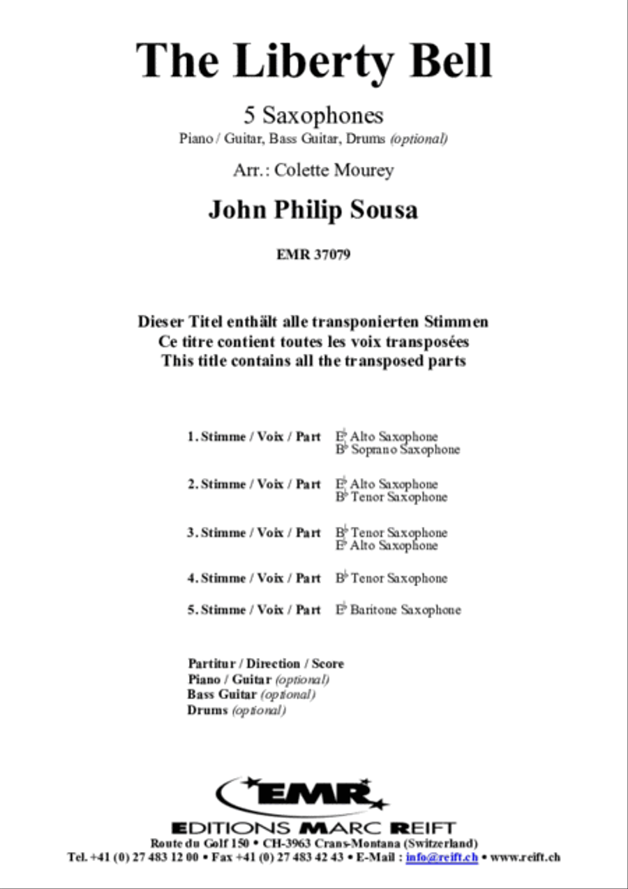 The Liberty Bell The Liberty Bell Saxophone Quintet scores gallery preview page 2