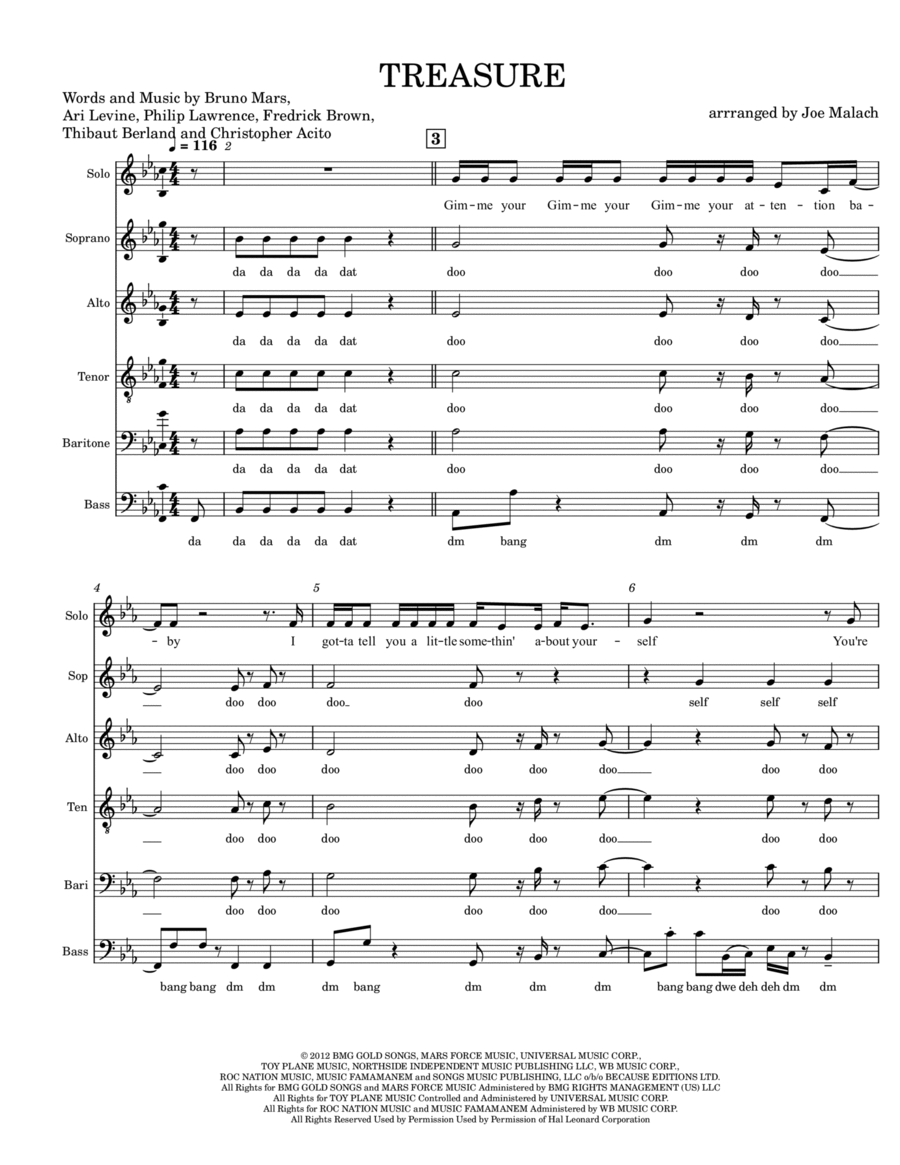 Treasure Divisi scores gallery preview page 1