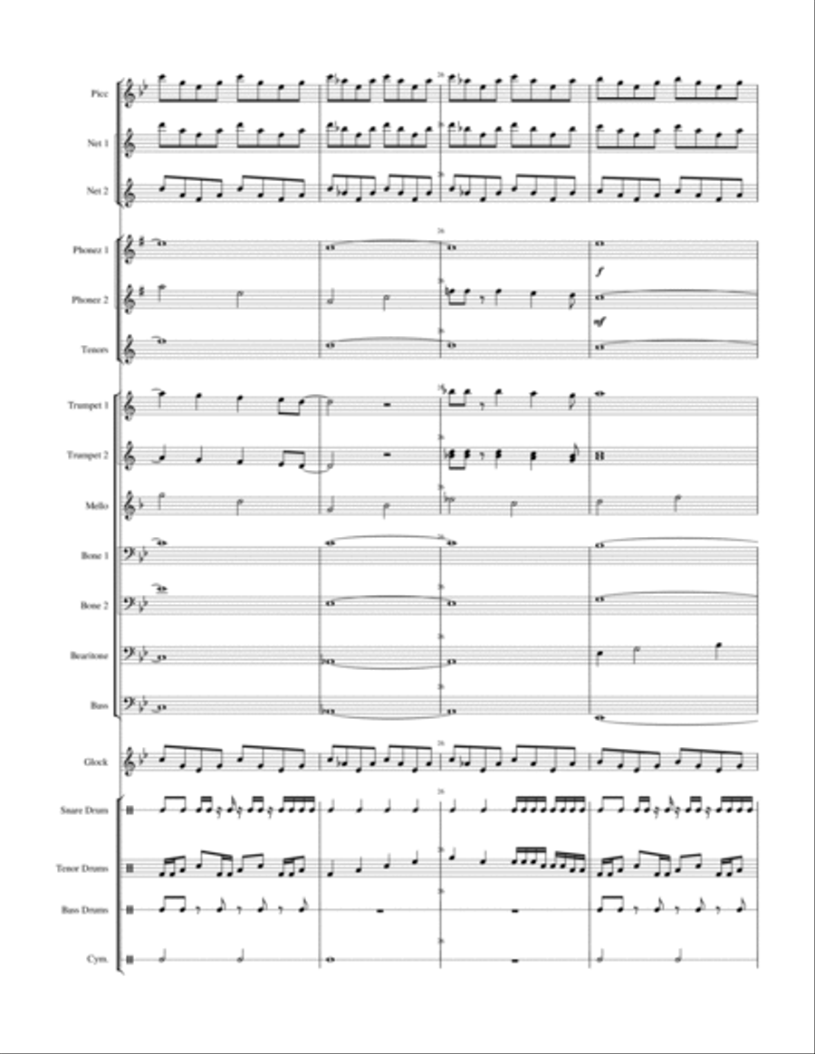 The One That Got Away Marching Band scores gallery preview page 5