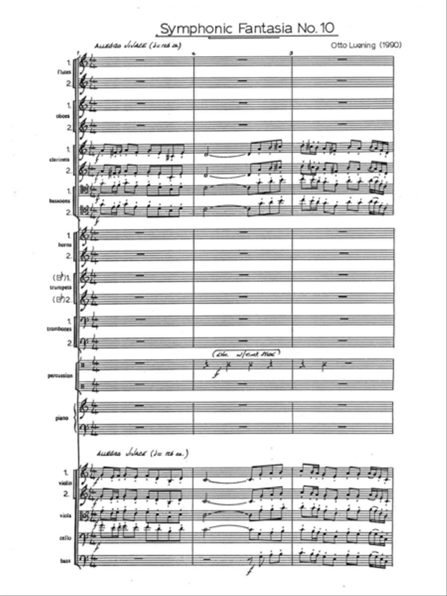 [Luening] Symphonic Fantasia No. 10 Chamber Orchestra scores gallery preview page 5