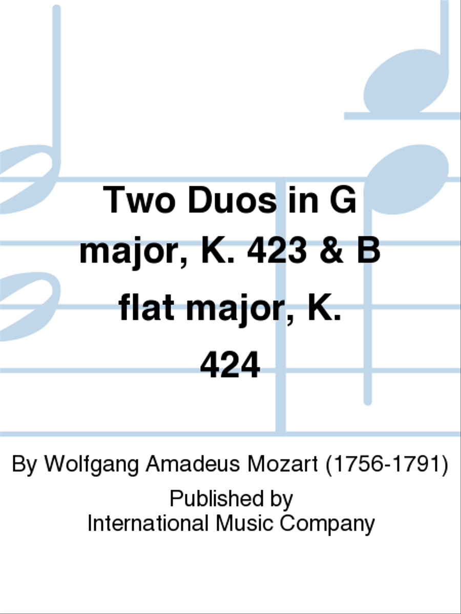 Two Duos In G Major, K. 423 & B Flat Major, K. 424 Viola scores gallery preview page 1