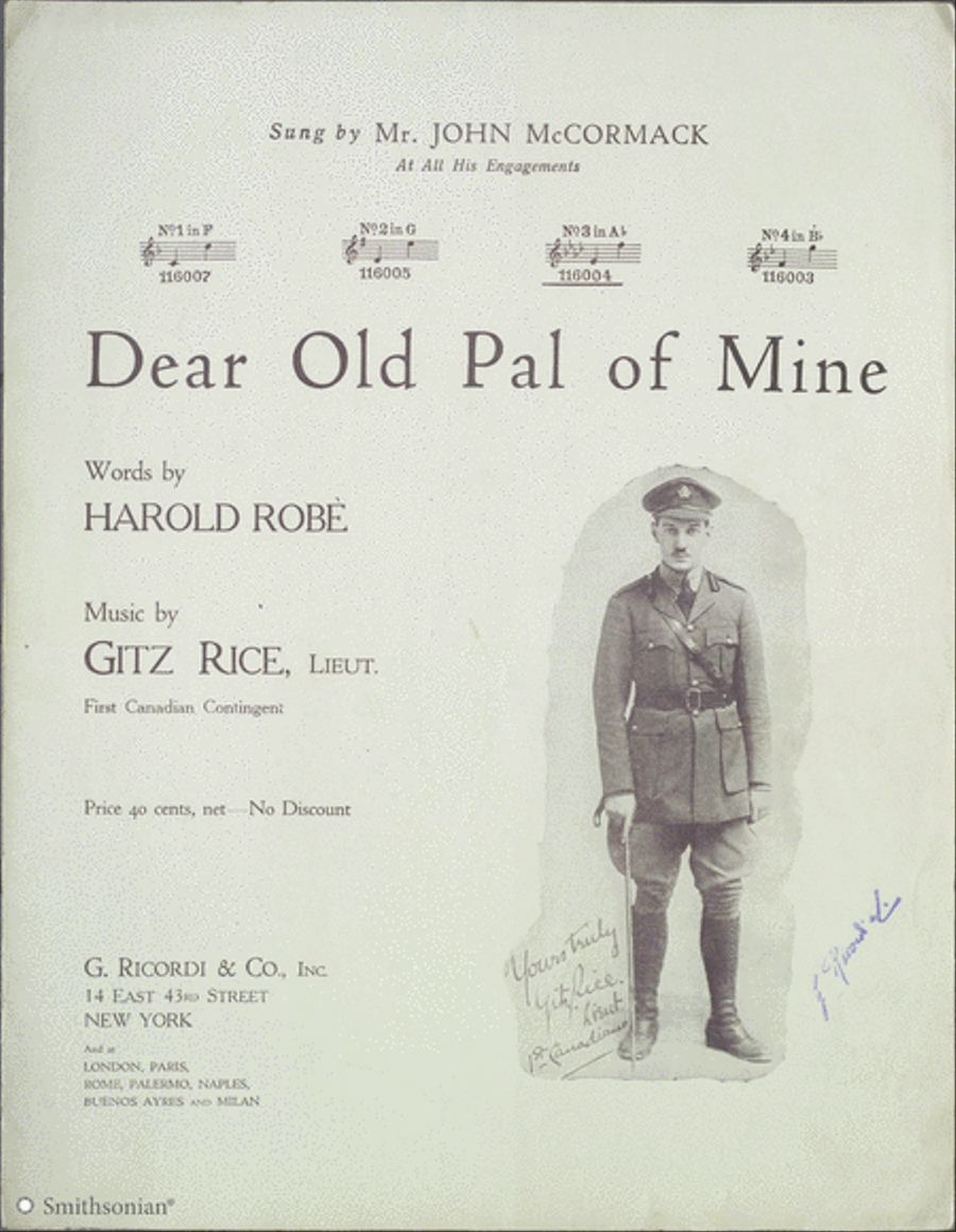 Dear Old Pal Of Mine (No. 3 in Ab) Piano, Vocal scores gallery preview page 1