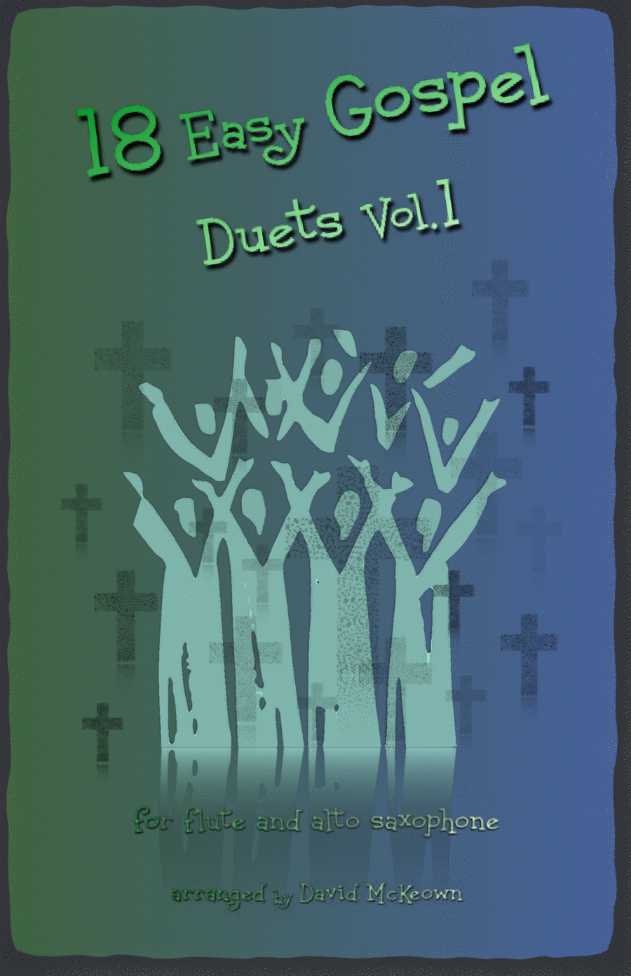 18 Easy Gospel Duets Vol.1 for Flute and Alto Saxophone Woodwind Duet scores gallery preview page 1