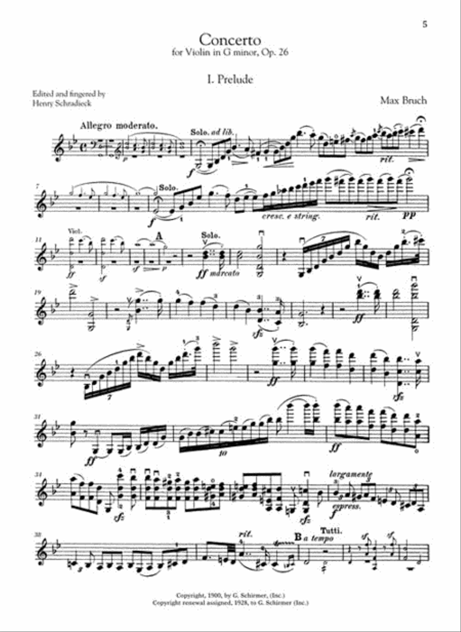 Three Romantic Violin Concertos: Bruch, Mendelssohn, Tchaikovsky Violin Solo scores gallery preview page 3
