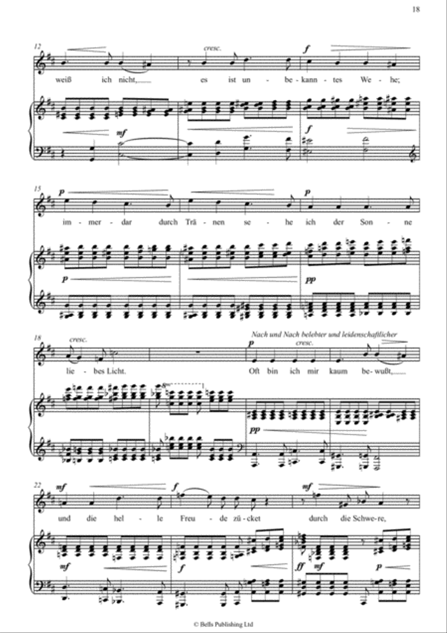 Verborgenheit (D Major) Voice Solo scores gallery preview page 2