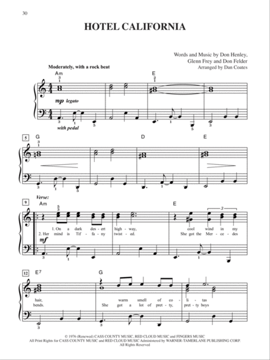 Top-Requested Classic Rock Sheet Music Easy Piano scores gallery preview page 9