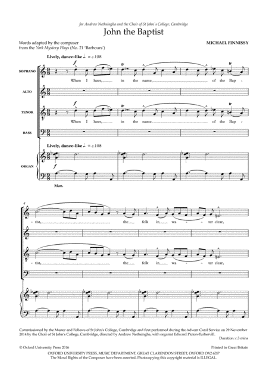 John the Baptist 4-Part scores gallery preview page 2
