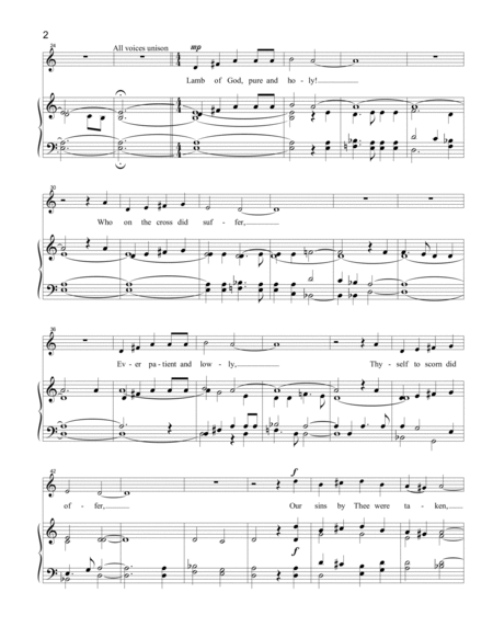 Lamb of God (SATB - reduced voicing) image number null