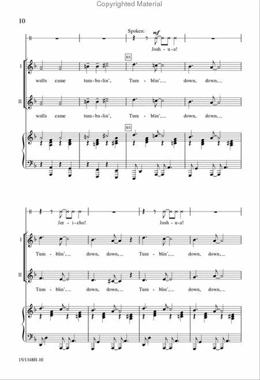 Joshua Fit the Battle of Jericho 2-Part scores gallery preview page 9