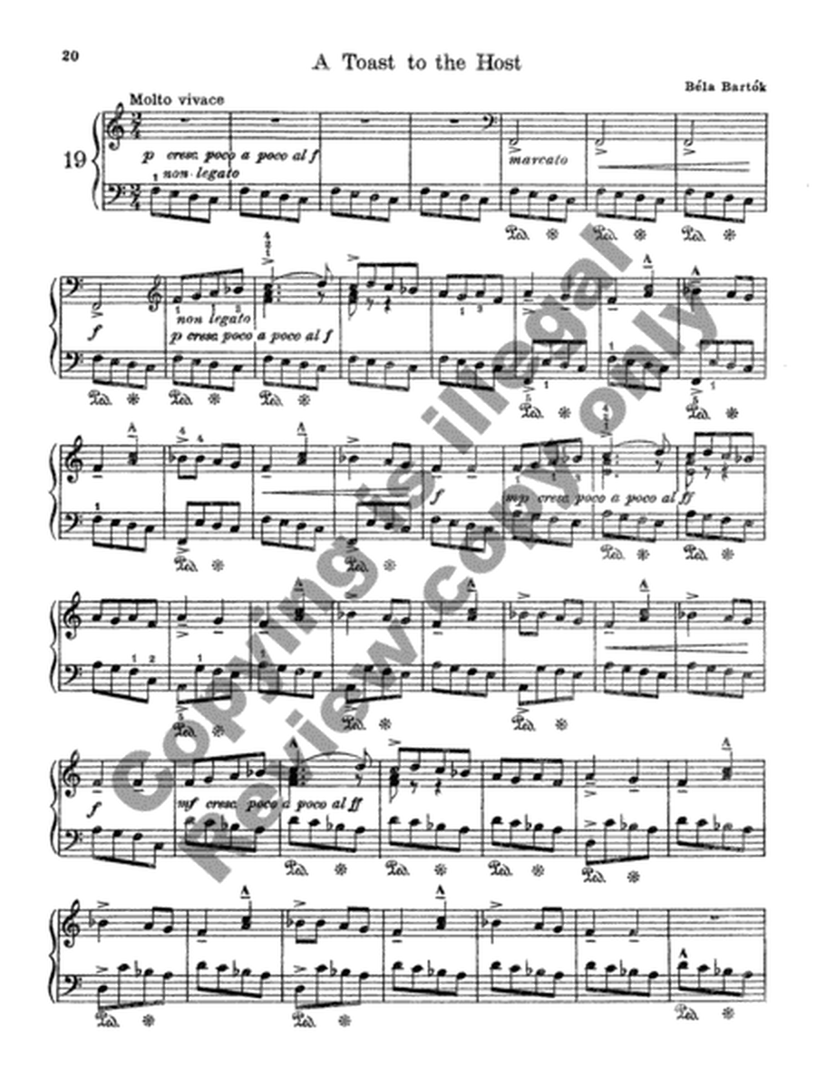 Bela Bartok Album for Piano, Volume II