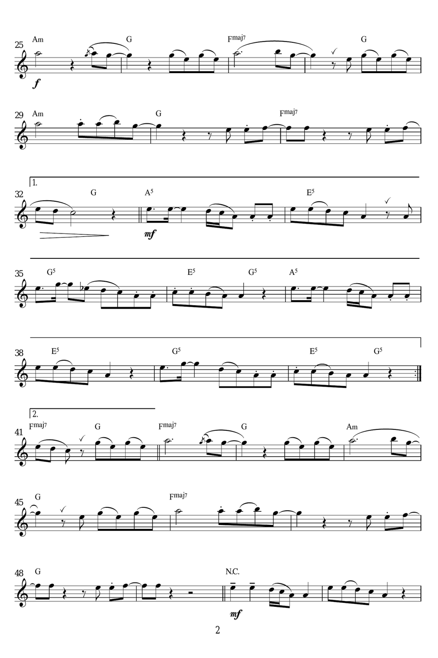 Rolling In The Deep Alto Saxophone scores gallery preview page 2