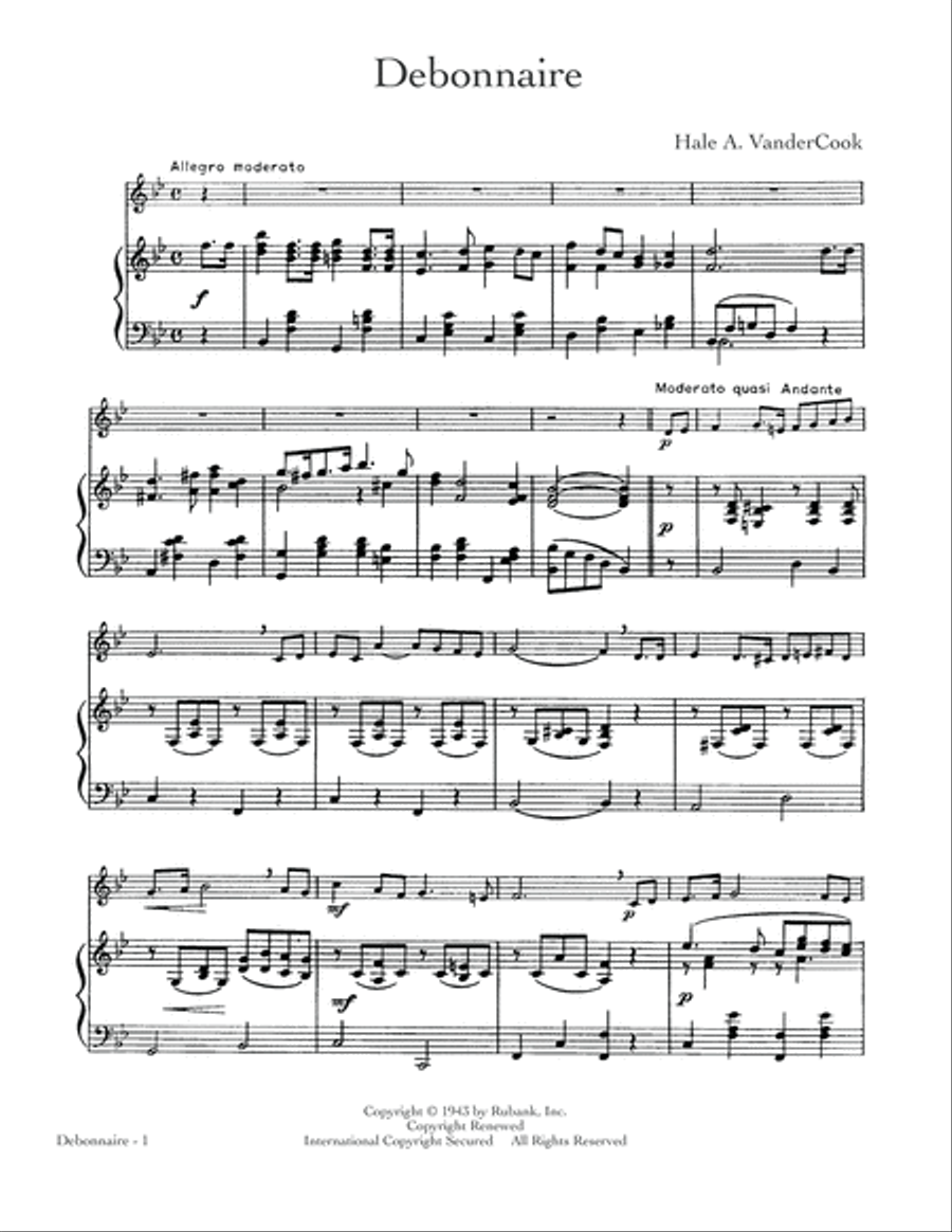Debonnaire Debonnaire School and Community scores gallery preview page 1