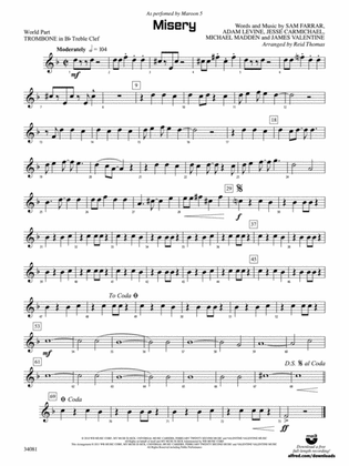 Misery: (wp) 1st B-flat Trombone T.C.