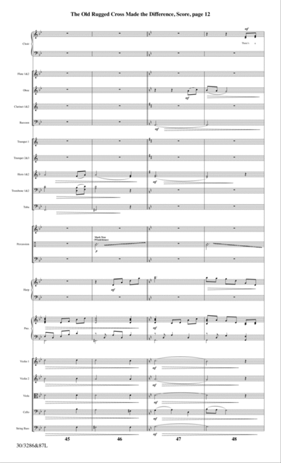 The Old Rugged Cross Made the Difference - Orchestral Score and Parts Choir scores gallery preview page 15