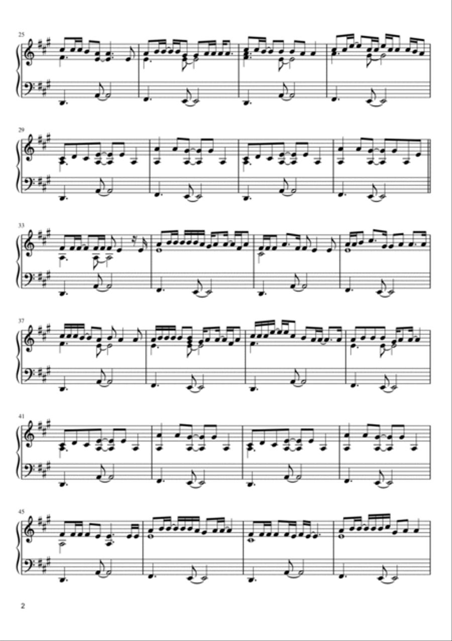 Fast Car Piano Solo scores gallery preview page 2