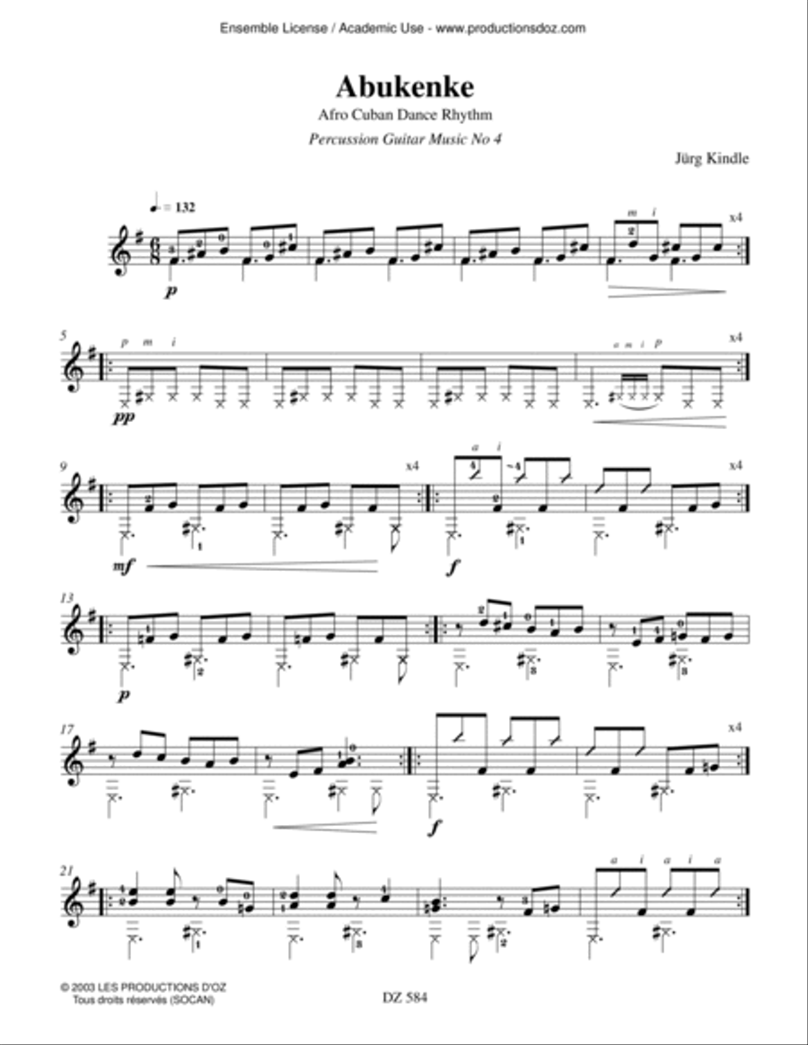 Abukenke Classical Guitar scores gallery preview page 3