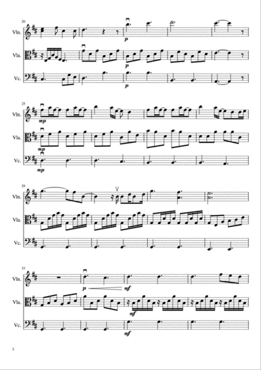 A Thousand Years String Trio scores gallery preview page 3