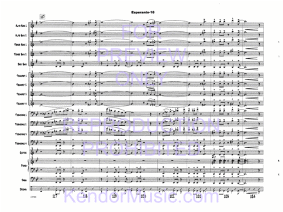 Esperanto Esperanto Jazz Ensemble scores gallery preview page 19