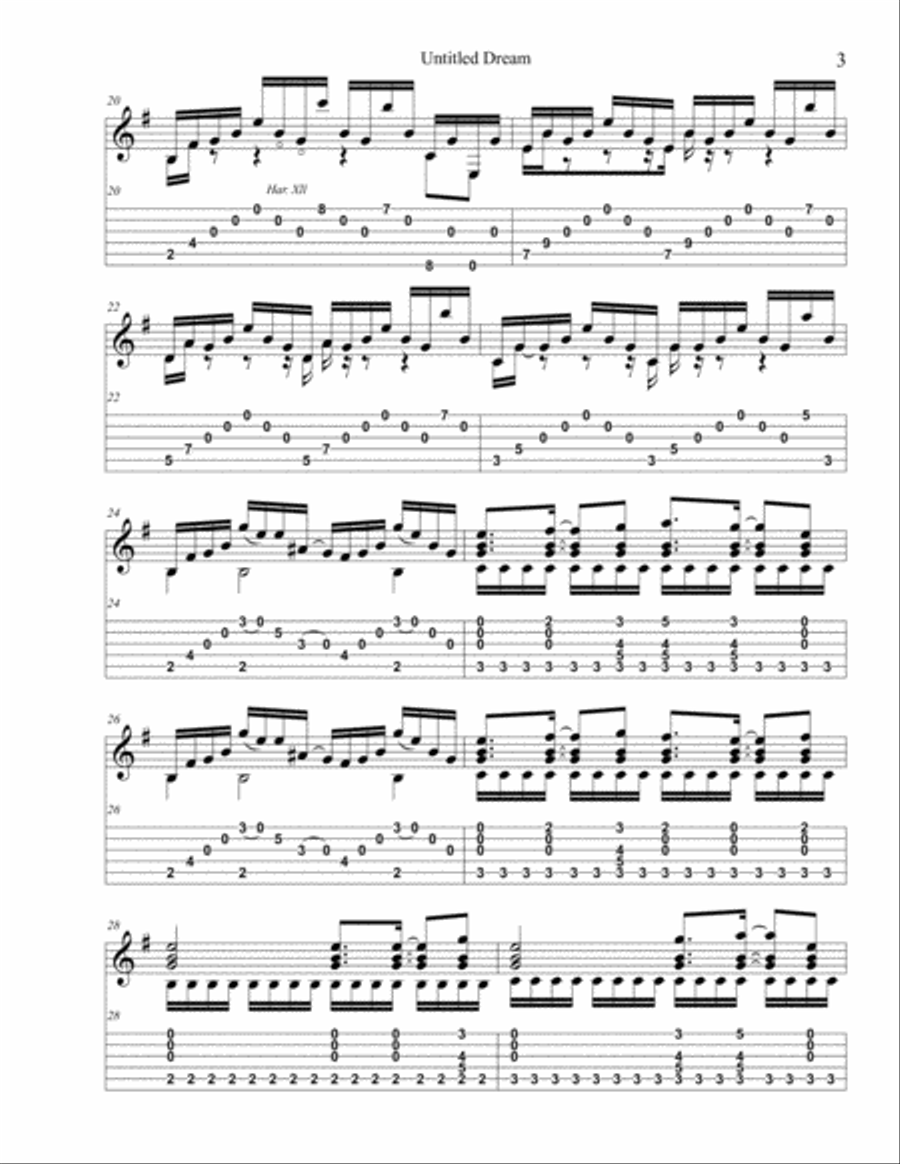 the Awakening Guitar Tablature scores gallery preview page 3