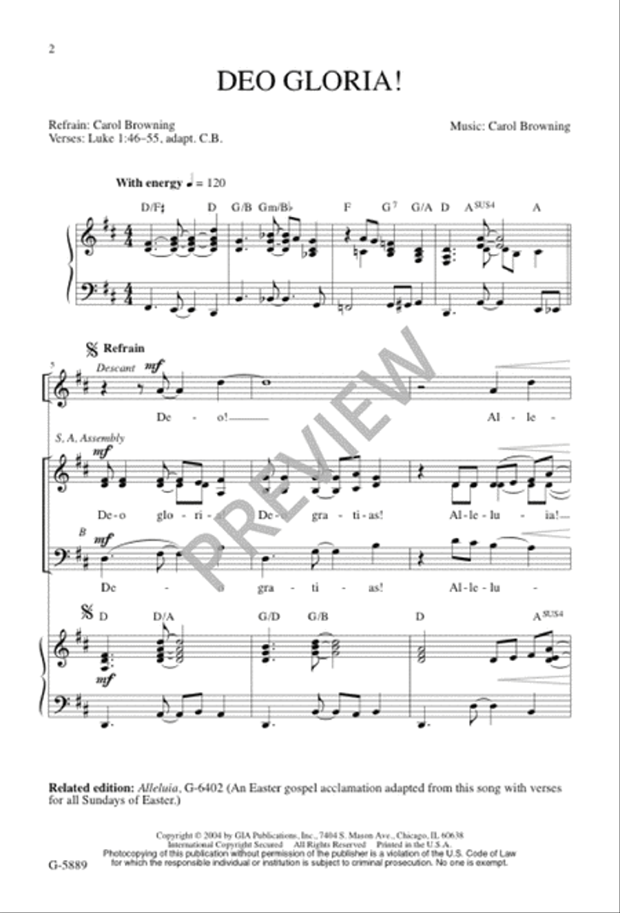 Deo Gloria! 3-Part scores gallery preview page 3