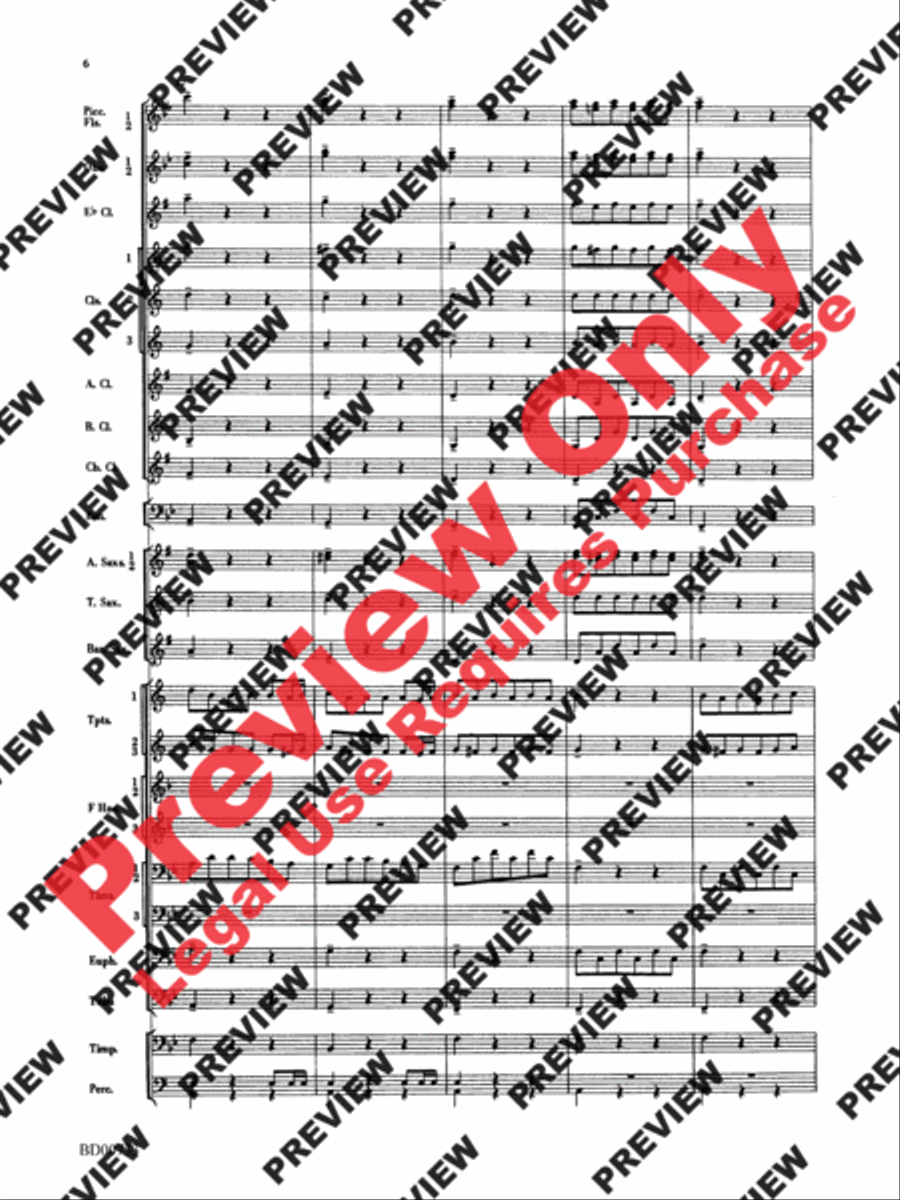 Water Music Suite Concert Band scores gallery preview page 6