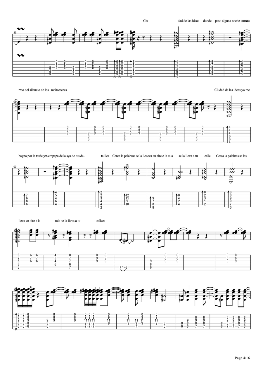 Vicente Amigo - Ciudad De Las Ideas - 8 - Ciudad De Las Ideas Acoustic Guitar scores gallery preview page 4
