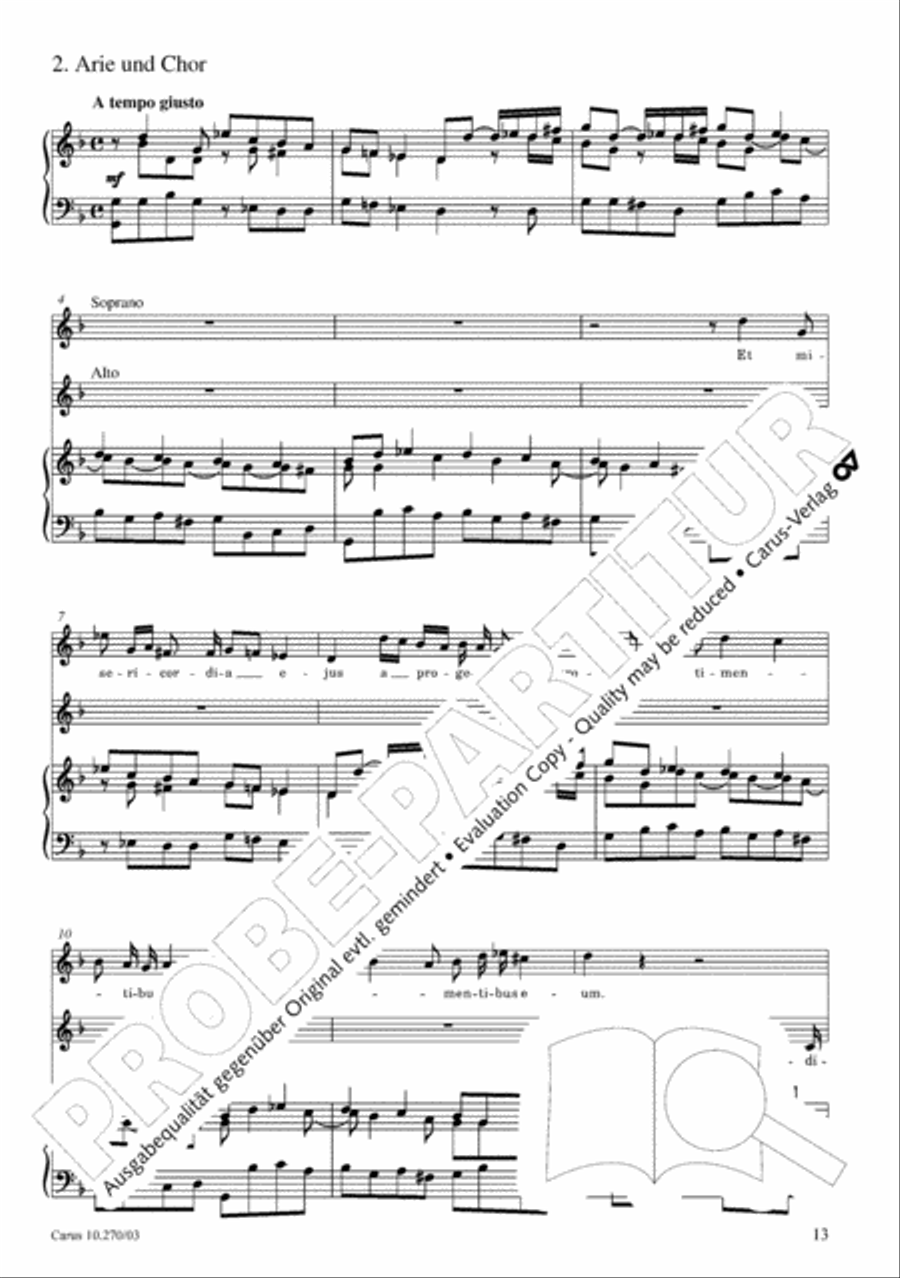 Magnificat in B flat major 4-Part scores gallery preview page 14