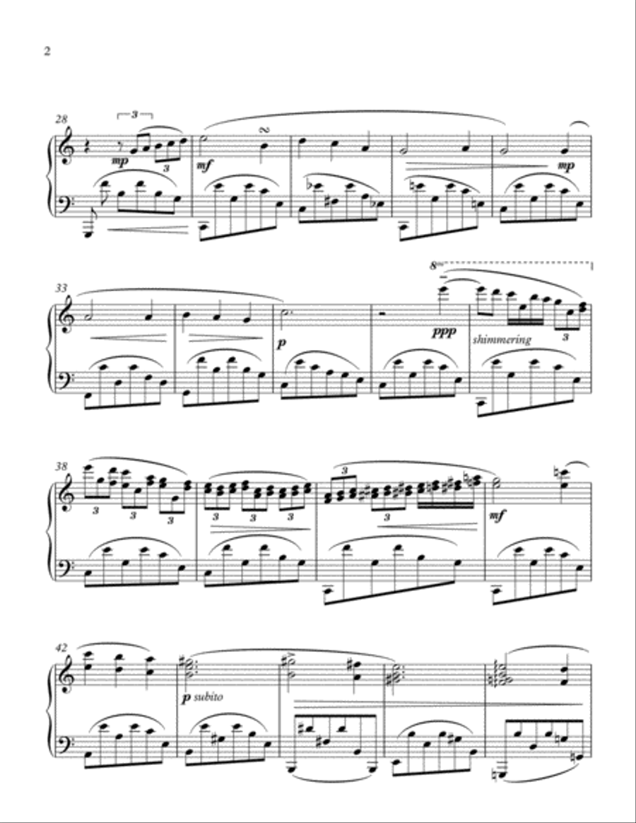 It came upon a midnight clear Piano Solo scores gallery preview page 2