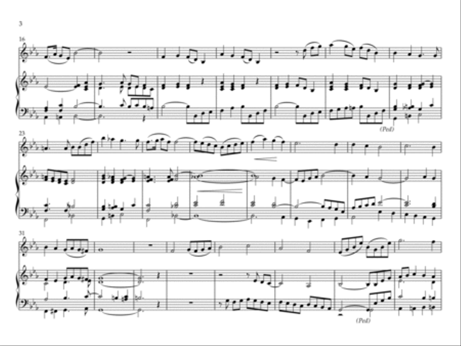 Austrian Hymn, for Trumpet and Organ B-Flat Trumpet scores gallery preview page 4