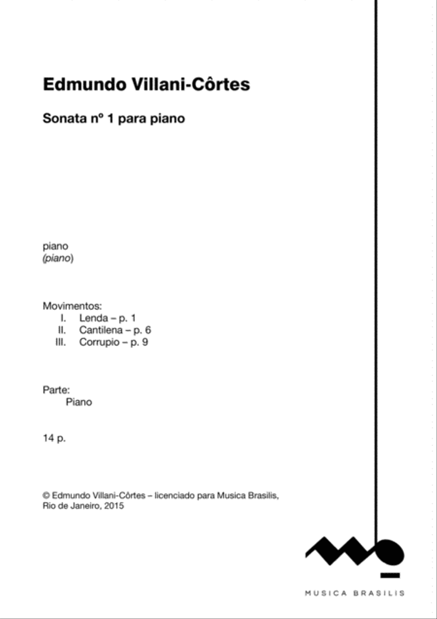 Sonata n.1 para piano Piano Solo scores gallery preview page 2