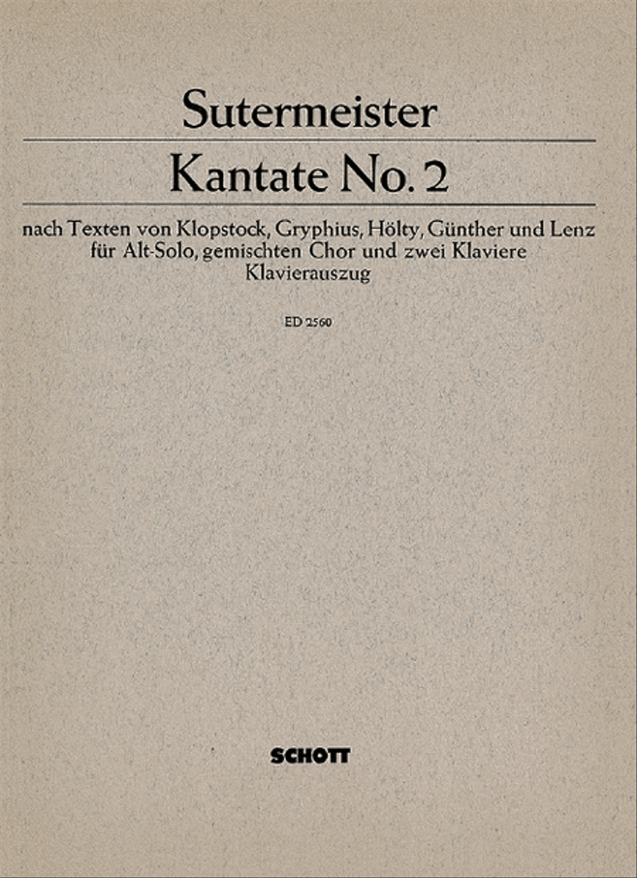 Cantata 2 Alto/chor/2 Pianos 4-Part scores gallery preview page 1