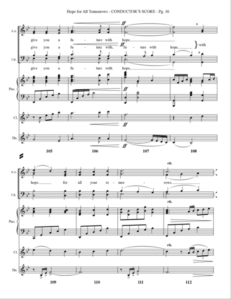 Hope for all Tomorrows Choir scores gallery preview page 18