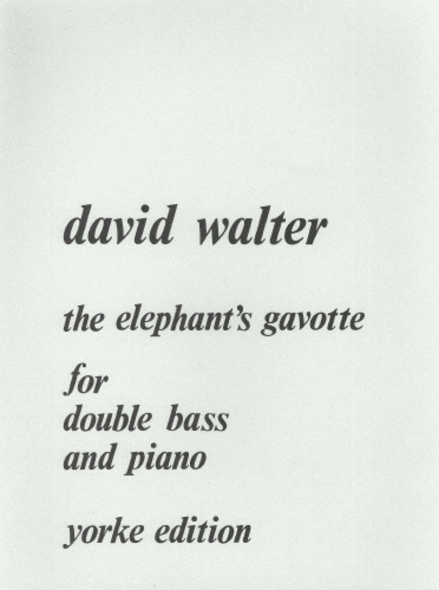 The Elephant's Gavotte. DB & Pf Double Bass scores gallery preview page 1