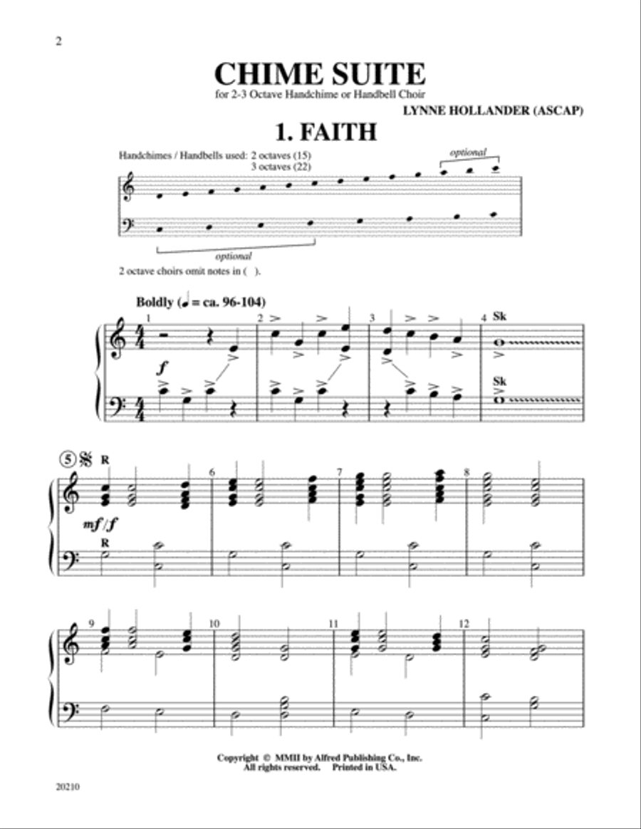 Chime Suite Handbell Choir scores gallery preview page 2