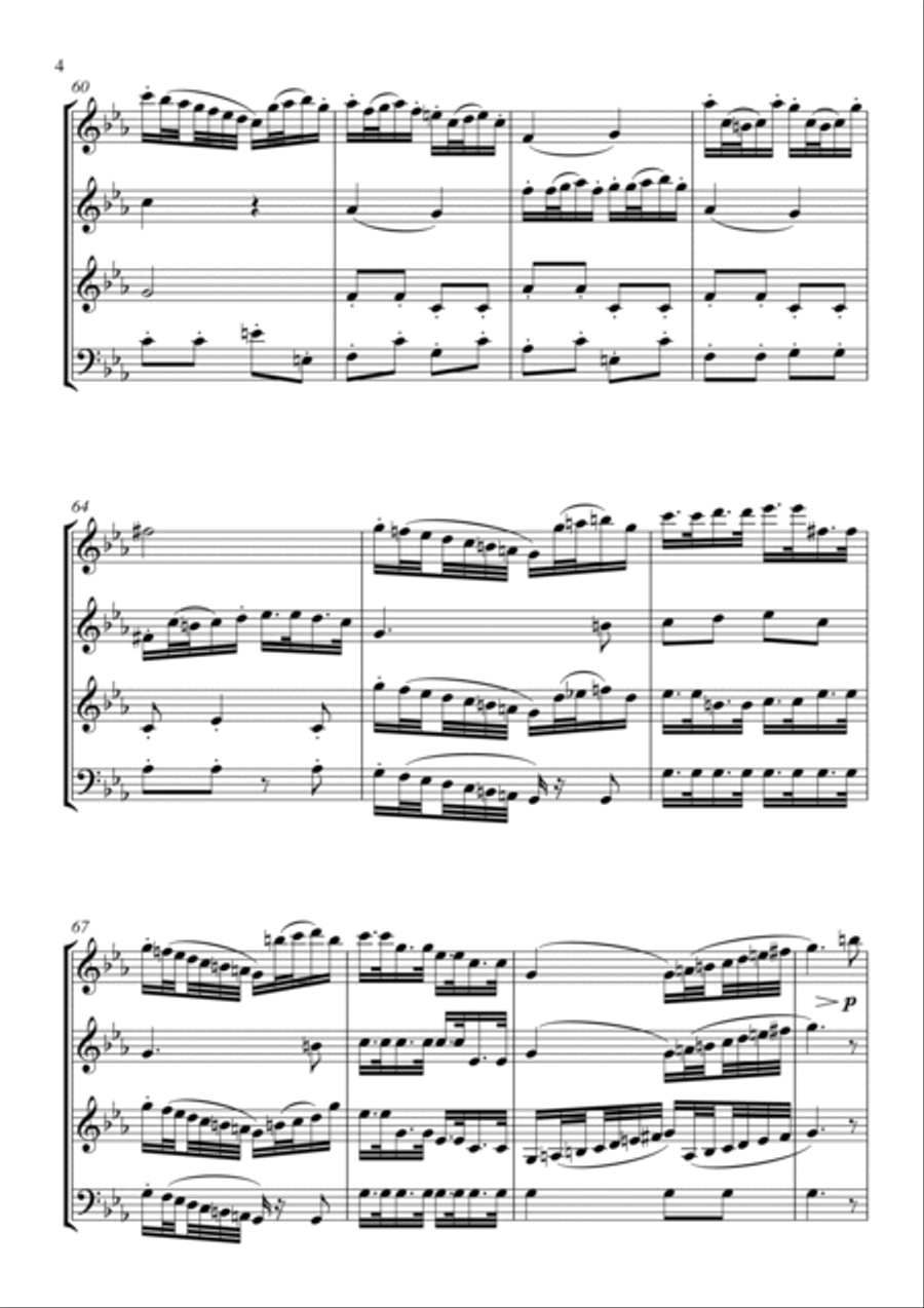 Surprise Symphony: Andante Woodwind Quartet scores gallery preview page 5