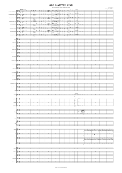 British National Anthem ("God Save the King") for Orchestra, SATB, Organ & Fanfare Trumpets image number null
