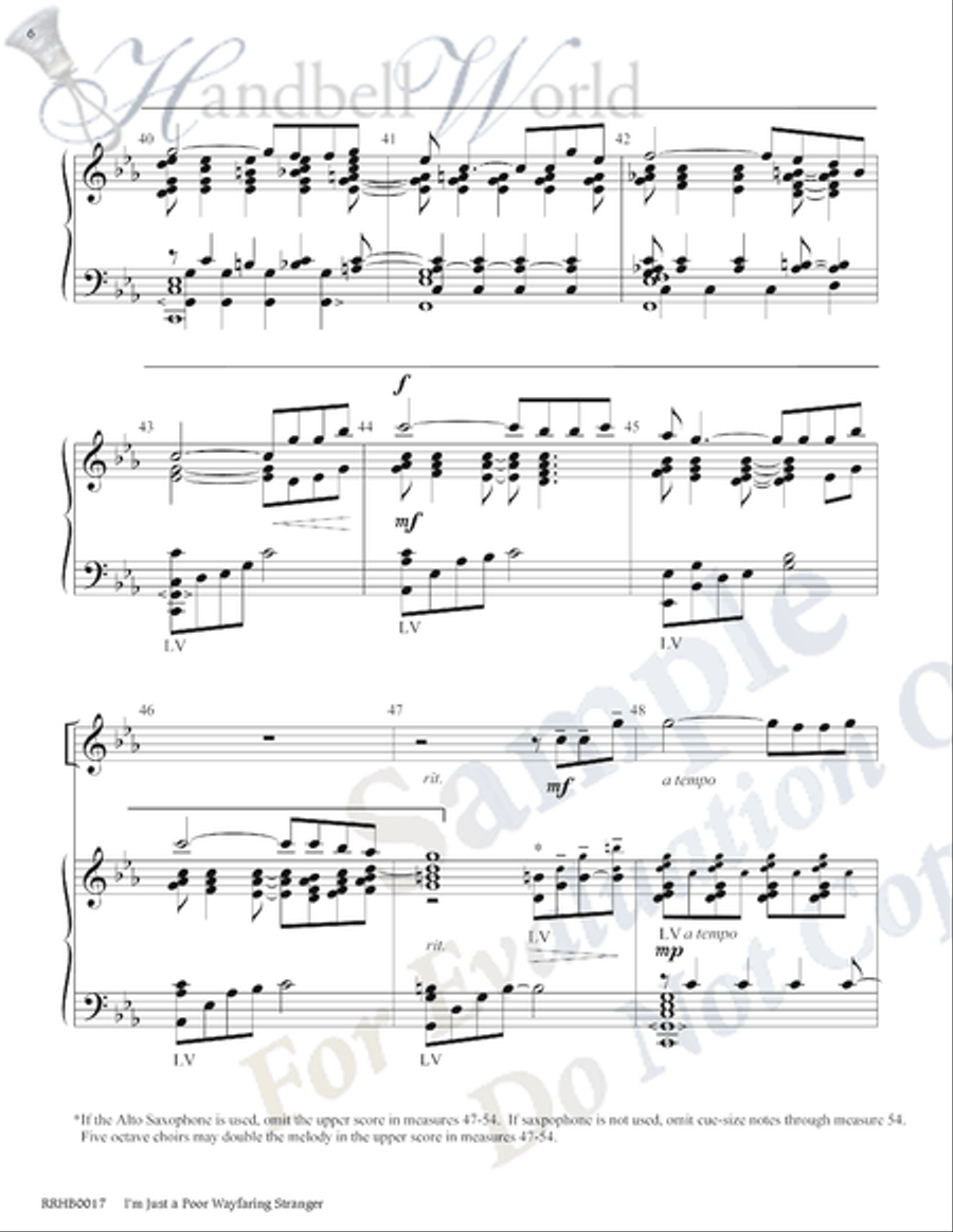 I'm Just a Poor Wayfaring Stranger 5-Octaves scores gallery preview page 5