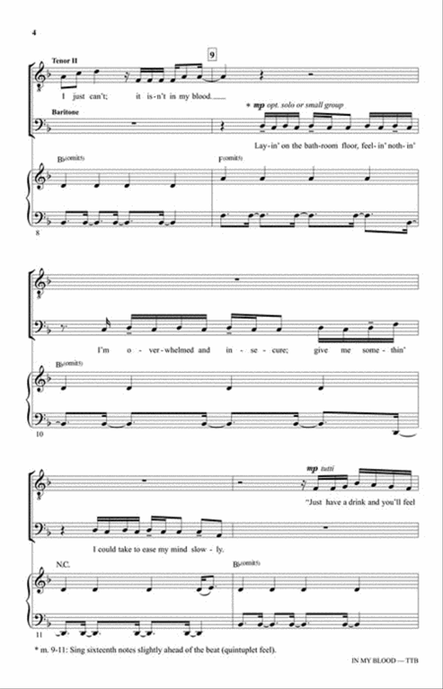 In My Blood TTB scores gallery preview page 3