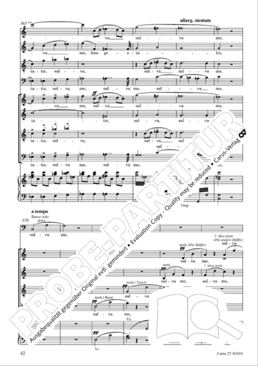 Messa da Requiem 4-Part scores gallery preview page 43