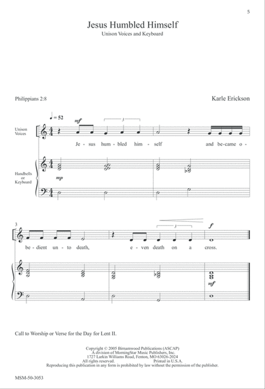 Choral Calls to Worship Volume 2: Lent, Easter, Pentecost 4-Part scores gallery preview page 5
