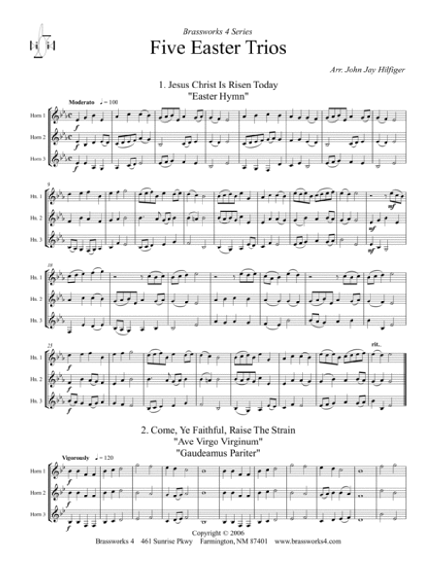 5 Easter Trios Woodwind Trio scores gallery preview page 2